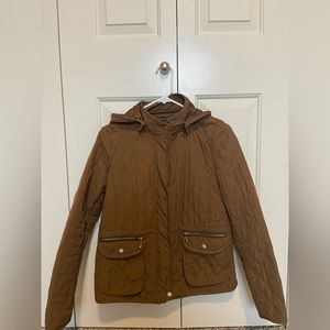 Zara Jacket Women Amber Brown Polyester Vintage Size M Pre-owned